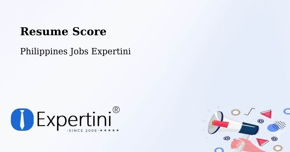 Resume Score & Job Description Match Tool – Agos - Philippines Jobs Expertini
